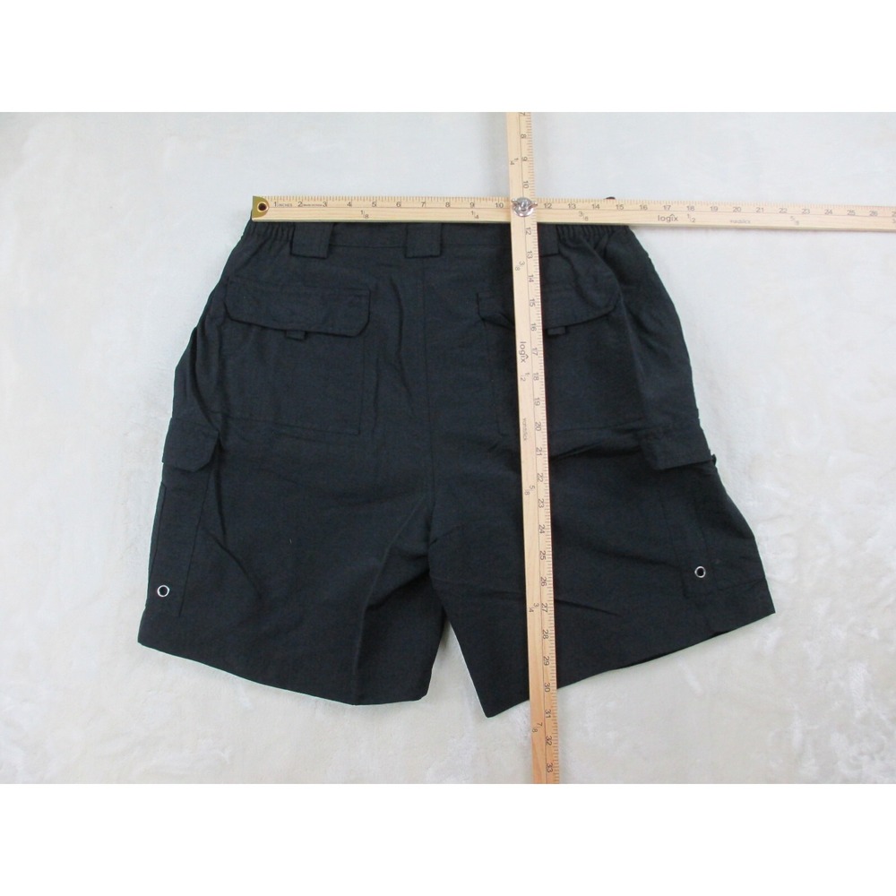 Reel Legends Shorts Mens Medium Black Cargo Lightweight Fishing Fisherman* - Picture 8 of 11